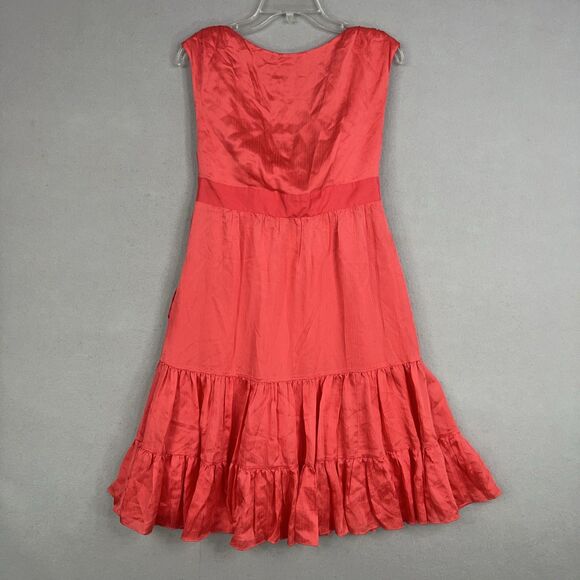 Lilly Pulitzer Dress Womens Size 6 Red Ruffle Feminine Romantic Resort Pockets - Picture 10 of 16